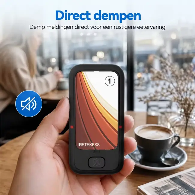 Retekess TD173S Oproepsysteem met 10 pagers, 500 m buitenbereik en 7 instelbare oproepmodi