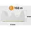 Keltin Zelfklevende EPDM afdichting E-profiel 9 x 4 mm wit 150 m
