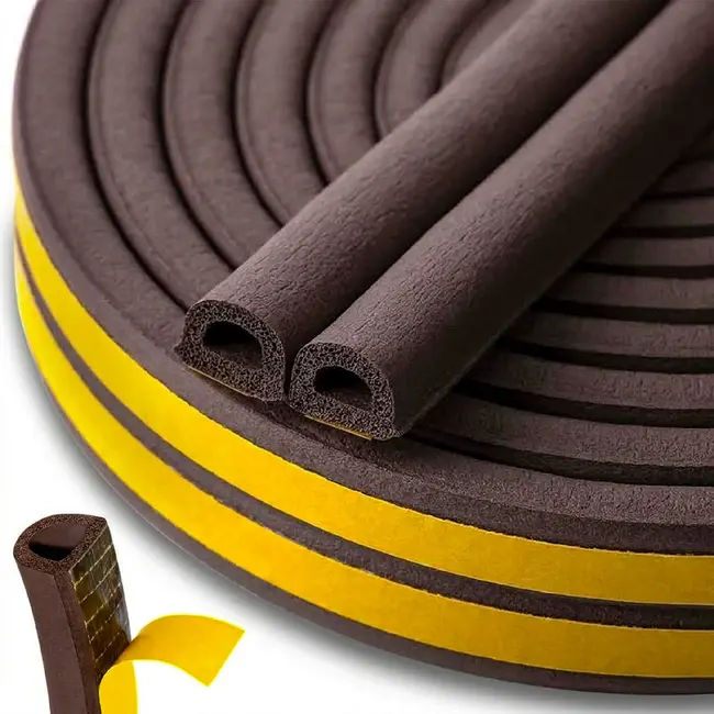 Keltin Zelfklevende EPDM afdichting D-profiel 12 x 10 mm bruin 50 m