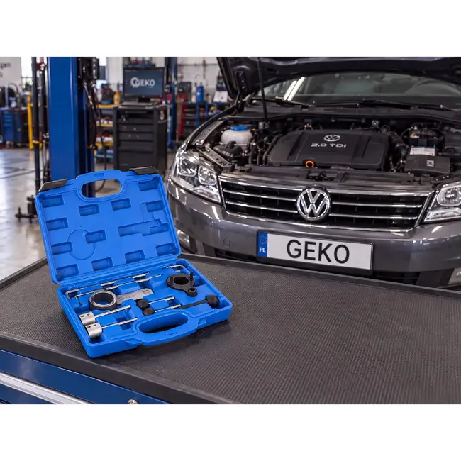 GEKO Distributieriem blokkeerset voor 1.4 1.6 2.0 TDI CR - met krukas- en nokkenasblokkering
