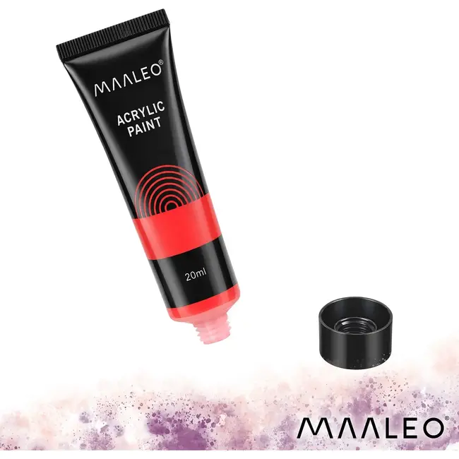 Maaleo Acrylverf set 36 kleuren - 36 x 20 ml - voor schilderen op papier, canvas, karton en hout