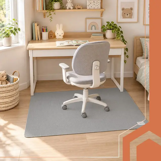 Ruhhy Beschermmat voor stoel - 100 x 150 cm - antislip PU-onderkant - randen die niet rafelen