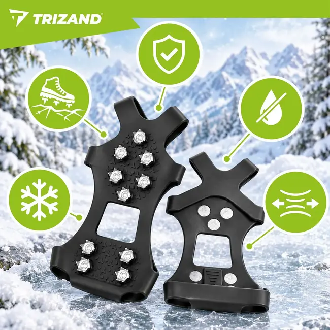 Trizand Schoenspikes XL - antislip voor sneeuw en ijs - maat 45-48 - 1 paar