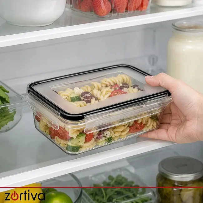 Zortiva Voedselbakjes set van 12 - BPA-vrij - 5 inhoudsmaten - voor magnetron, vriezer en vaatwasser