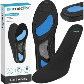 Isomedix Gel-inlegzolen maat 37-42 - voetboogondersteuning - op maat te knippen - wasbaar - 1 paar
