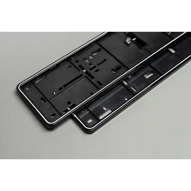 Alti Giri Kentekenplaathouders - ABS - kliksysteem 14 nokjes, krasvrij - 520 x 110 mm - wit - 2 stuks - voor auto