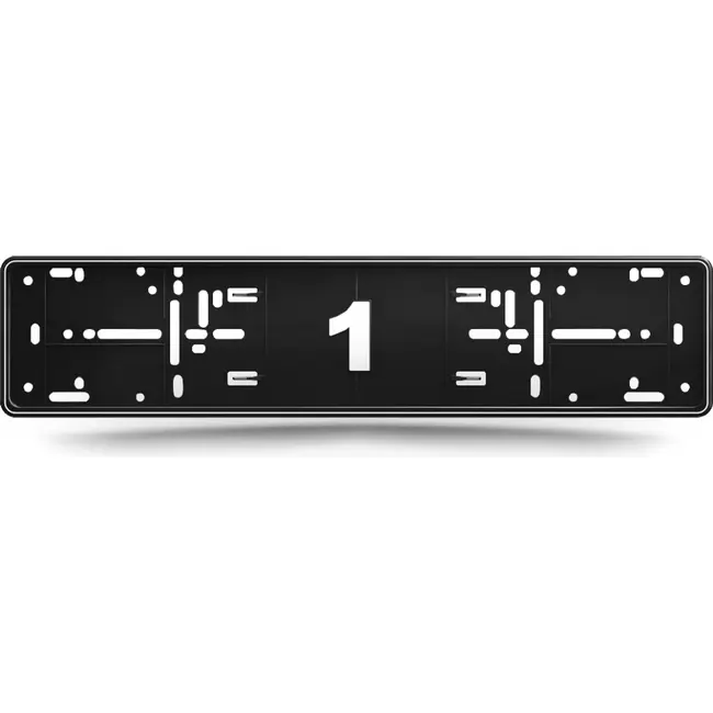 Alti Giri Kentekenplaathouders - ABS - kliksysteem 14 nokjes, krasvrij - 520 x 110 mm - wit - 2 stuks - voor auto