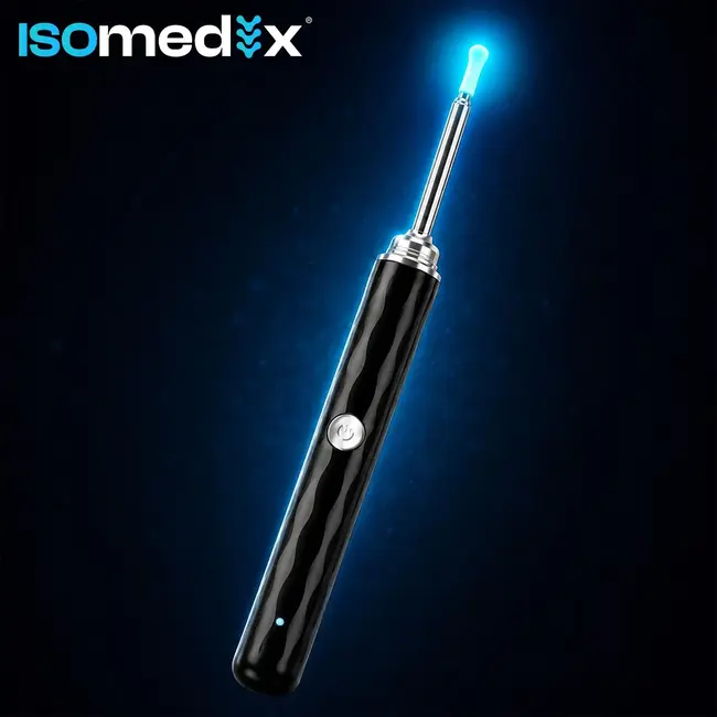 Isomedix Otoscoop met camera en wifi, LED-verlichting, EarVision-app en 14-delige set voor bekijken en reinigen van de oren