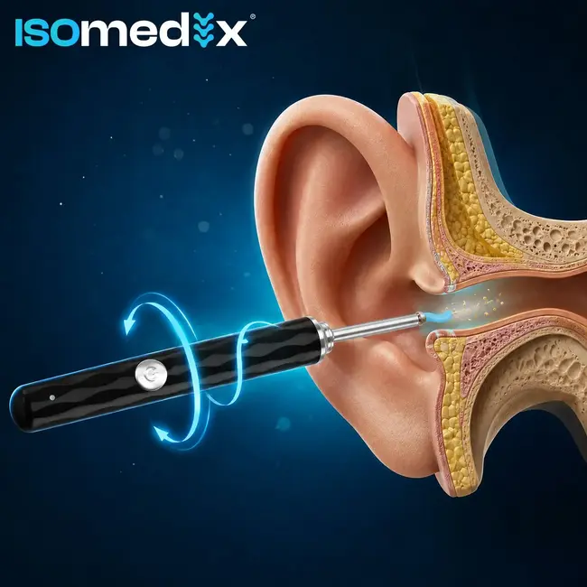 Isomedix Otoscoop met camera en wifi, LED-verlichting, EarVision-app en 14-delige set voor bekijken en reinigen van de oren