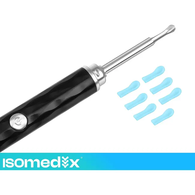 Isomedix Otoscoop met camera en wifi, LED-verlichting, EarVision-app en 14-delige set voor bekijken en reinigen van de oren