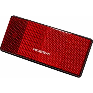Falkx Fiets reflector voor bagagedrager 80 mm rood kunststof met bevestigingsmateriaal voor extra zichtbaarheid