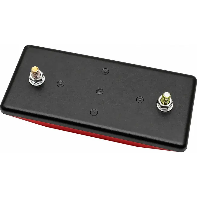 Falkx Fiets reflector voor bagagedrager 80 mm rood kunststof met bevestigingsmateriaal voor extra zichtbaarheid