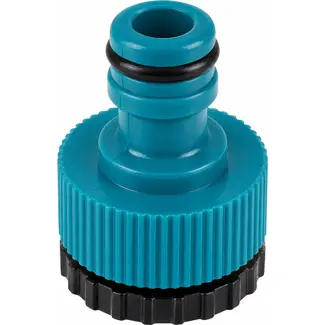 GEKO Reducer kraanadapter set - snelle aansluiting - 1/2" naar 3/4" - blauw