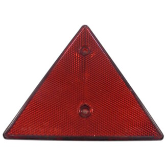 Dragon-Tools Driehoekige reflector - kunststof - E-keur, verplicht - 15.5 x 15.5 x 15.5 cm - rood - voor aanhanger - 2x 5 mm gaten