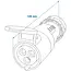 ProPlus Contrastekker - 16 Ampère - IP44 - 230 Volt - 3-polig - Blauw/Wit