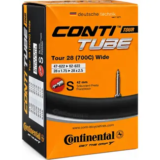 Continental Tour 28 Wide binnenband, 28x1.75/2.5, ETRTO 47/62-622, 42mm frans ventiel