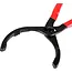 Benson Verstelbare oliefiltertang - rubberen handvat - zelfklemmend - 63-116 mm - geel