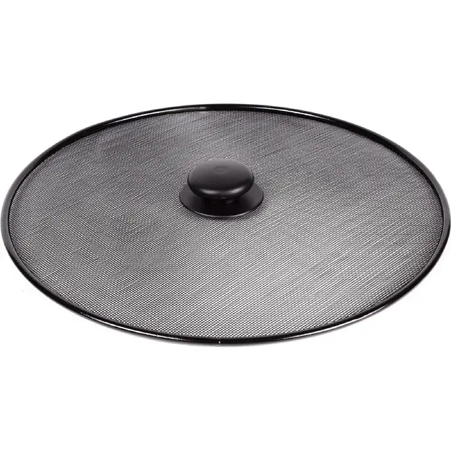 Benson Ronde spatdeksel - Ø 29 cm - met kunststof knop - zwart