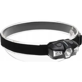TIROSS Ultralichte LED hoofdlamp op AA-batterij met wit en rood waarschuwingslicht