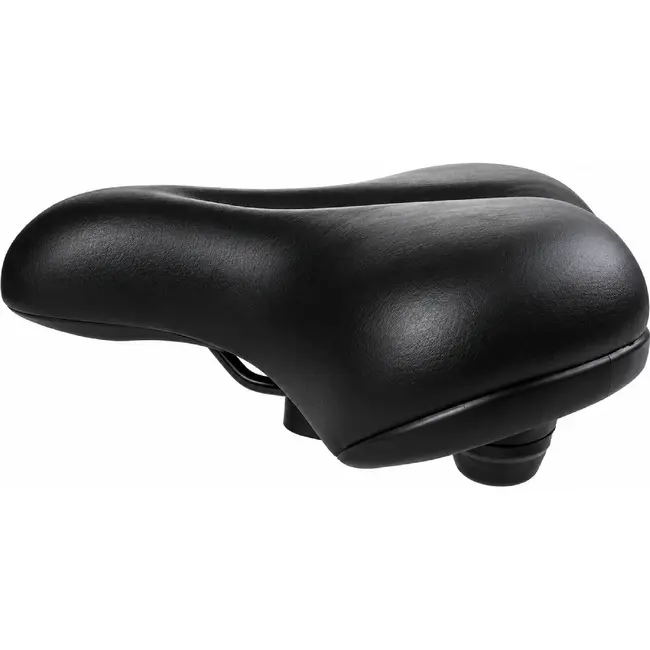 Mirage Comfortabel fietszadel - Elastomeer vering - Zwart - Uniseks - Inclusief strop