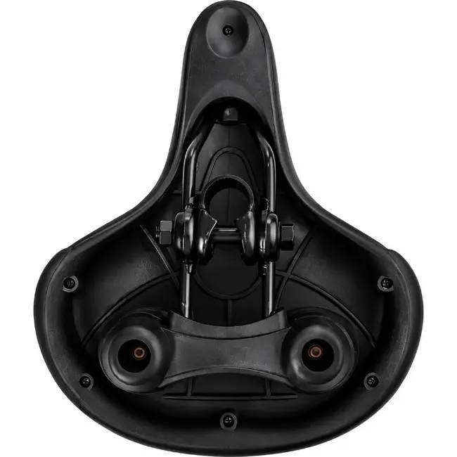 Mirage Comfortabel fietszadel - Elastomeer vering - Zwart - Uniseks - Inclusief strop