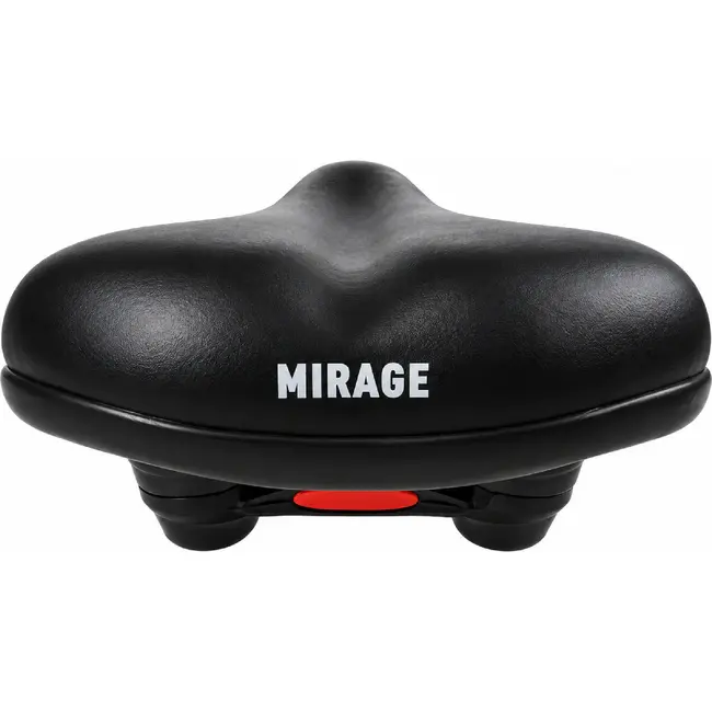 Mirage Comfortabel fietszadel - Elastomeer vering - Zwart - Uniseks - Inclusief strop