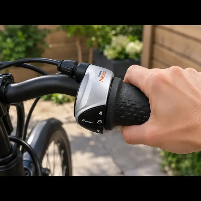 Shimano Nexus 8 draaiversteller voor 8 versnellingen met 1700 mm kabel en versnellingsindicator