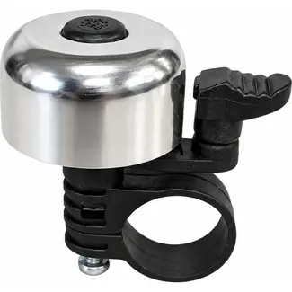 Falkx Kleine fietsbel - aluminium - zilver - compact en duurzaam