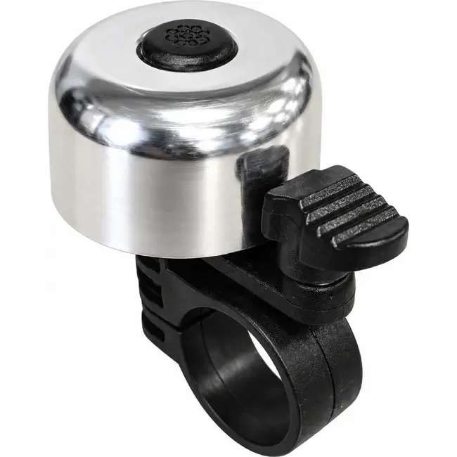 Falkx Kleine fietsbel - aluminium - zilver - compact en duurzaam