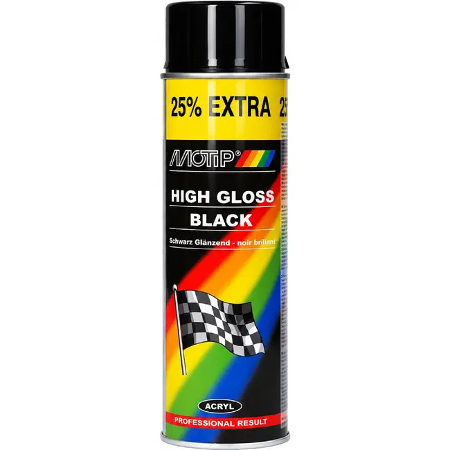 Motip FE1202A Verf 500 ml Auto Zwart