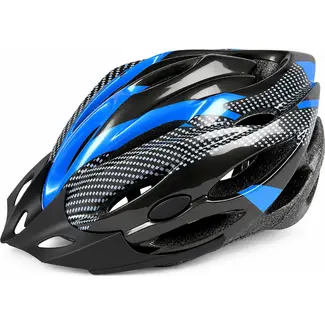 Mirage Helm 58-62cm (L/XL) carbon zwart-blauw verstelbaar