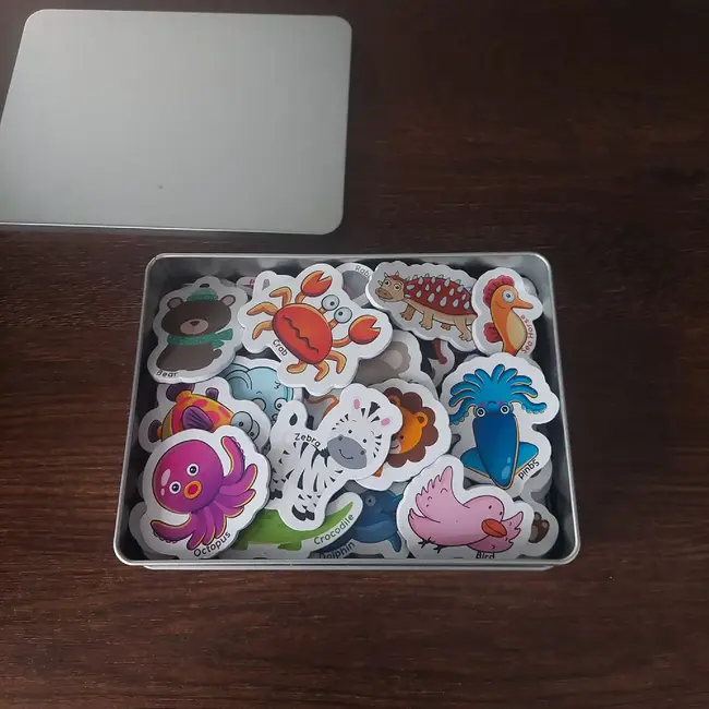 Kruzzel Magnetische Dieren: 40 Kleurrijke Educatieve Magneten