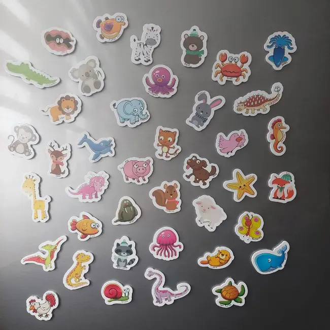 Kruzzel Magnetische Dieren: 40 Kleurrijke Educatieve Magneten