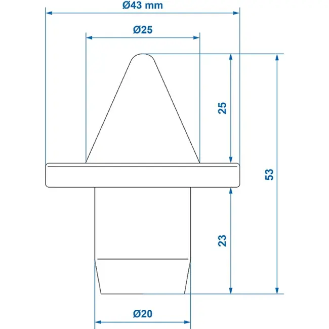 ProPlus Puntdoppen - Kunststof - Ø 22 mm - Zwart - 4 stuks