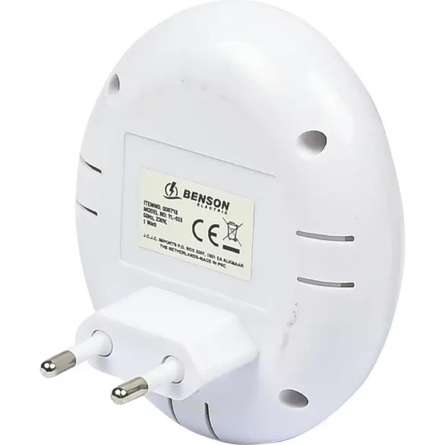Benson Kleurveranderend LED-nachtlampje - Compact - Energiezuinig - 85 x 30 mm - Wit