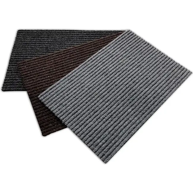 Intrada Nederland Dubbel geribbelde deurmat - antraciet - antislip - 40 x 60 cm