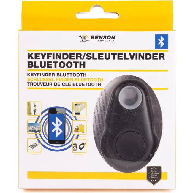 Benson Bluetooth tracker - GPS-functionaliteit - Diefstalpreventie - Zwart