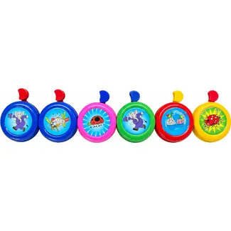 Falkx Kinderfietsbel - Staal - Prints - Diameter 54mm - Assorti Kleur