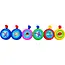 Falkx Kinderfietsbel - Staal - Prints - Diameter 54mm - Assorti Kleur
