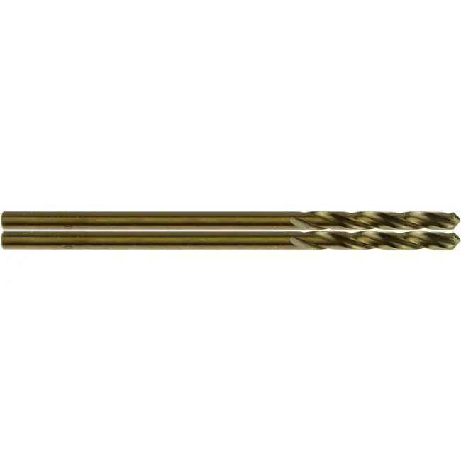 Tvardy HSS-Co metaalboor M35 1 mm DIN 338 met 135 graden boorpunt - 2 stuks