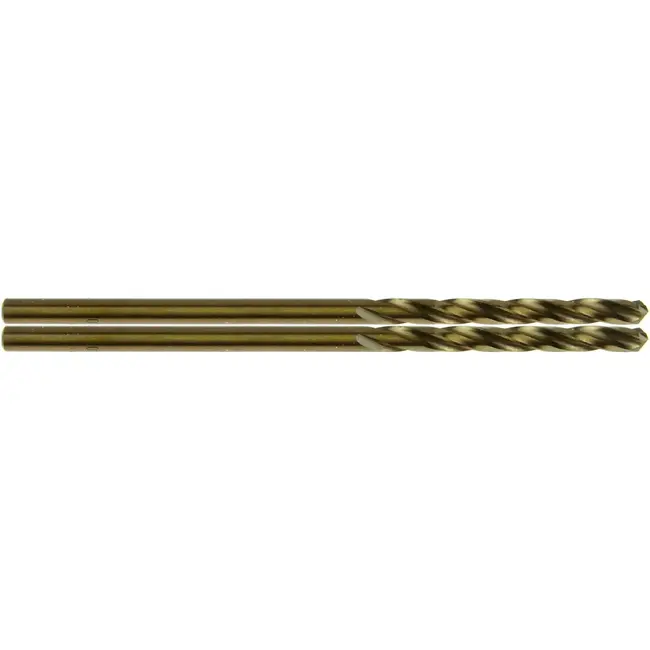 Tvardy HSS-Co metaalboor M35 2 mm DIN 338 met 135 graden boorpunt - 2 stuks