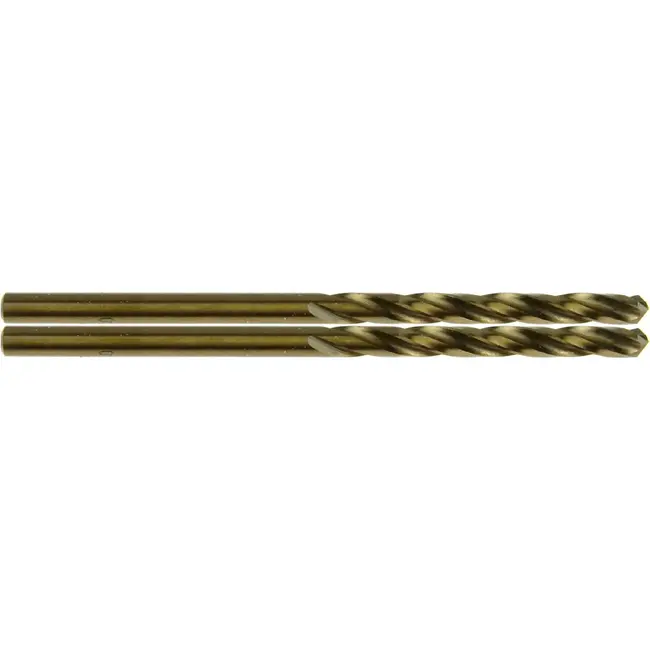 Tvardy HSS-Co metaalboor M35 2,5 mm DIN 338 met 135 graden boorpunt - 2 stuks