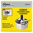 Benson Roterende metalen asbak - druk en draai - zilver - Ø 9 cm