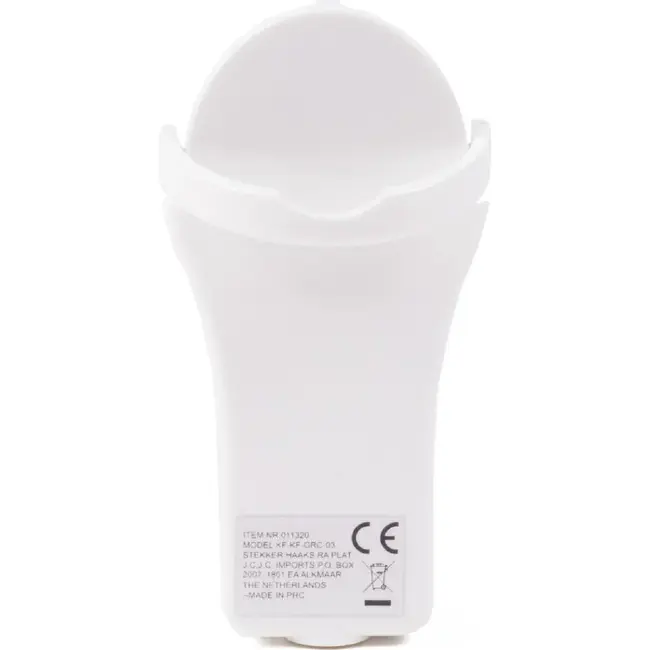 Benson Extra platte haakse stekker - ruimtebesparend - 8 mm dik - wit - randaarde