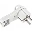 Benson Extra platte haakse stekker - 8 mm dik - met randaarde - 2 stuks - wit