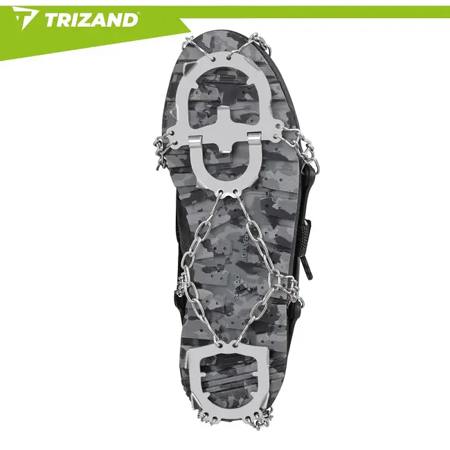 Trizand Antislip schoenspikes maat M 35-39 met 12 spikes van 17 mm, kettingen en klittenband
