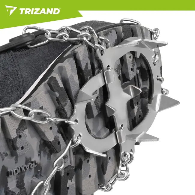 Trizand Antislip schoenspikes maat M 35-39 met 12 spikes van 17 mm, kettingen en klittenband