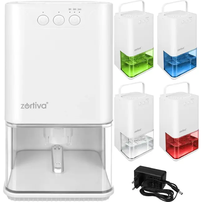Zortiva Luchtontvochtiger 1400 ml wit 36 W met timer, LED en capaciteit tot 380 ml per dag
