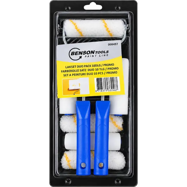 Benson Duo lakset - 10 extra rollers - veelzijdig - efficiënt - 10-delig