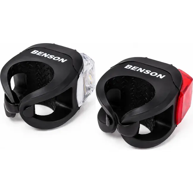Benson Waterdichte siliconen fietslampjes - set van 2 - eenvoudig te bevestigen